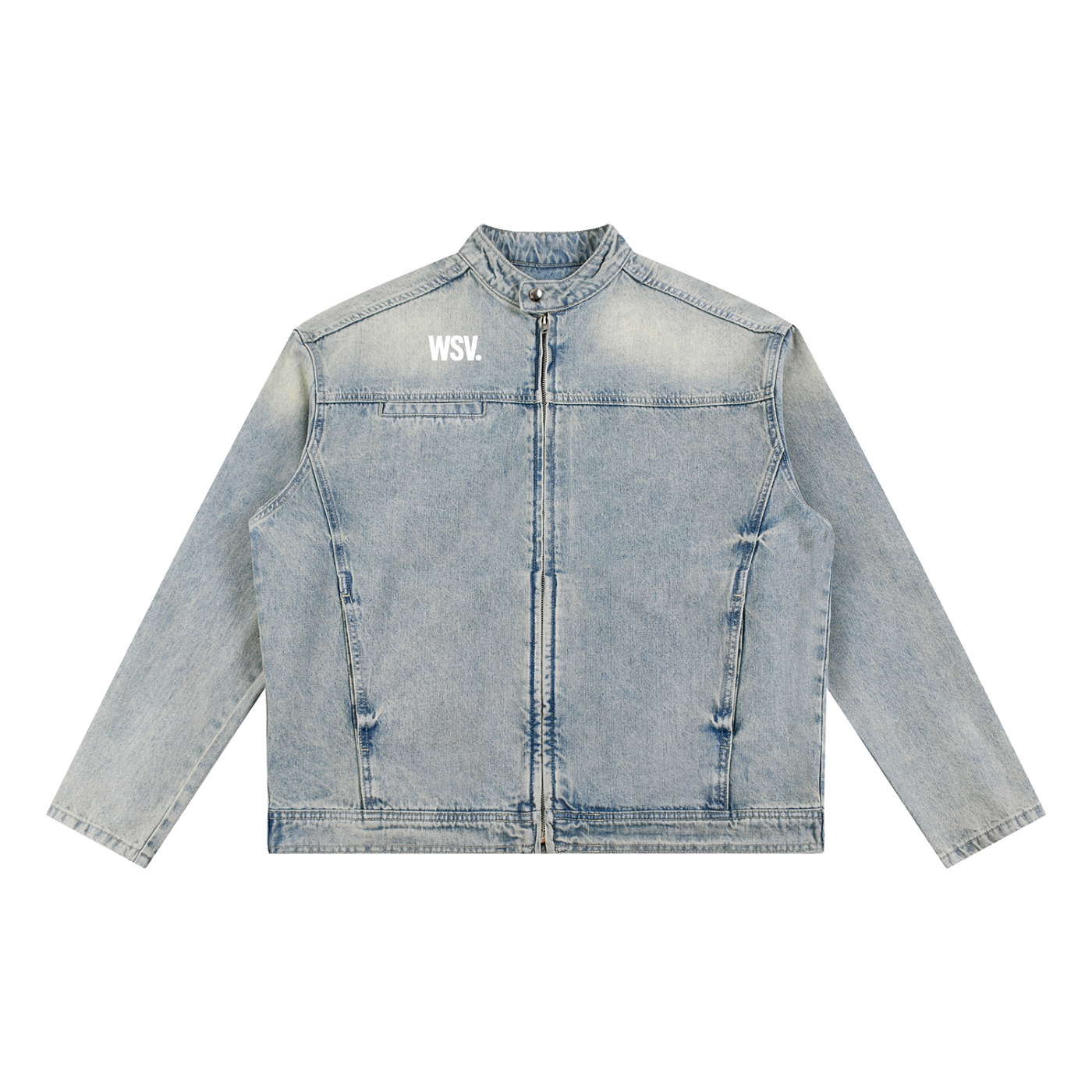WSV Vintage Wash Zip Denim Jacket