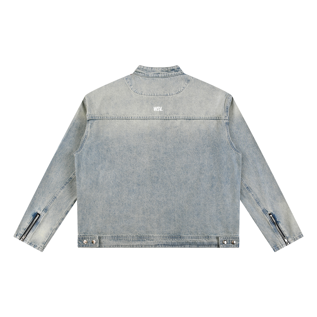 WSV Vintage Wash Zip Denim Jacket