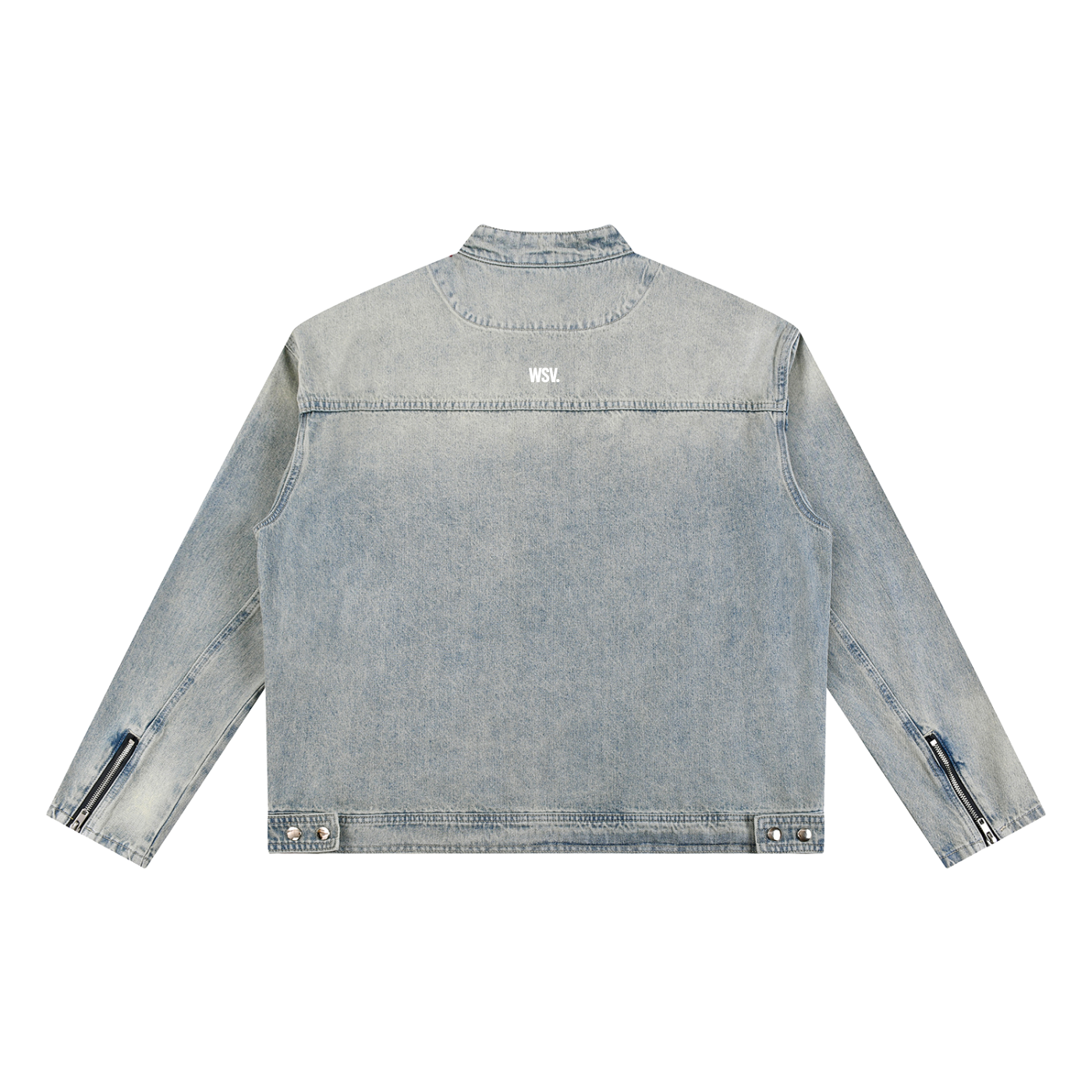 WSV Vintage Wash Zip Denim Jacket